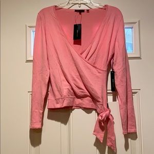 NWT BCBGMAXAZRIA Pretty Pink sz L sweater top